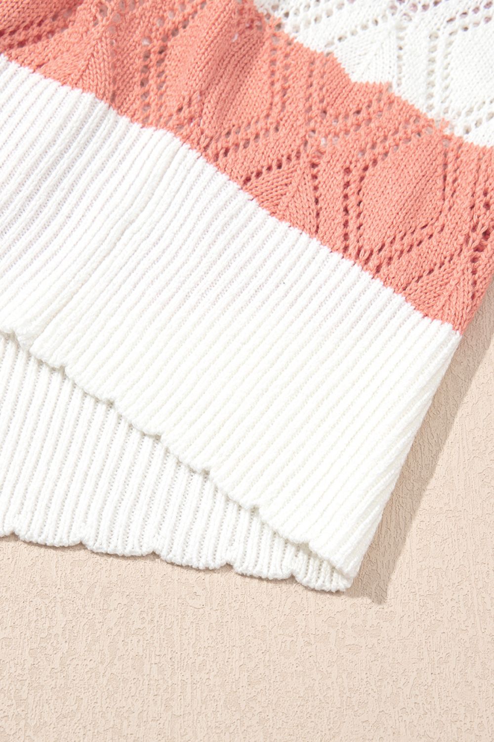 Openwork Cap Sleeve Knit Top - Chic & Breathable