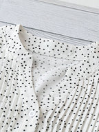 Polka Dot Ruffled Cap Sleeve Blouse - Chic & Feminine