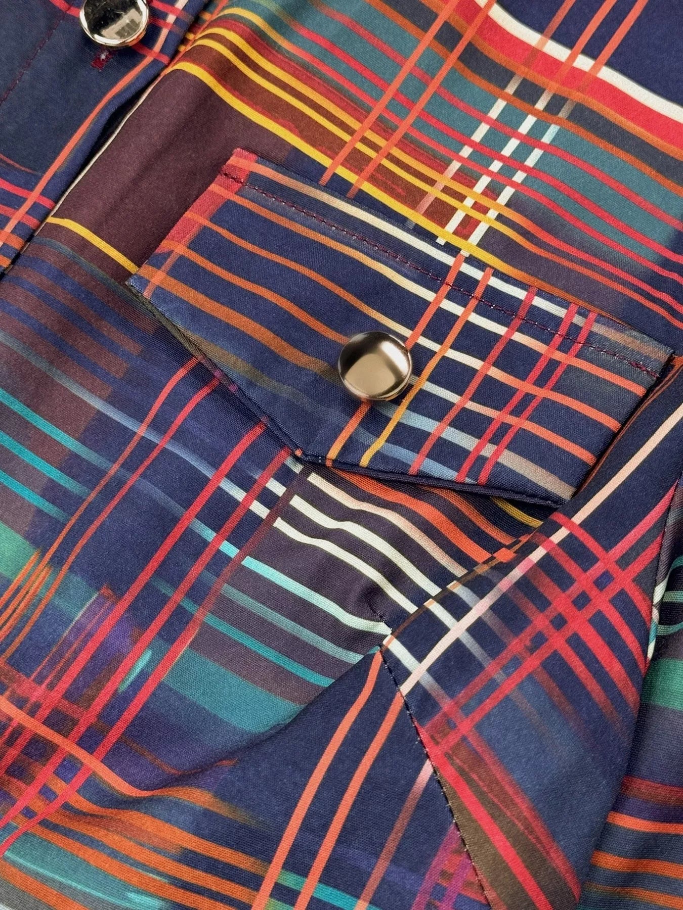 Plaid Button-Down Maxi Shirt Dress