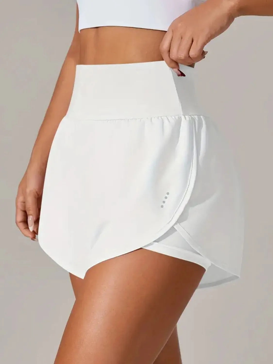 Pocketed Stretch High-Waist Shorts