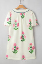 BlossomBreeze Floral Flutter Sleeve Summer Mini Dress
