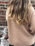 Button-Up Long Sleeve Fleece Jacket for Women – Plus Size