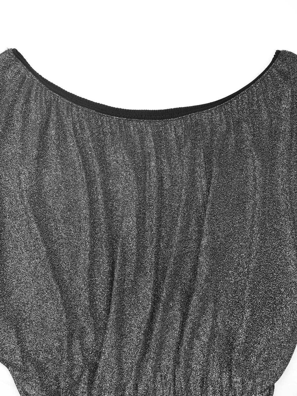 Elegant Glitter One-Shoulder Long Sleeve Wide-Leg Jumpsuit