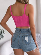 Cable-Knit Short Cami - Chic & Versatile Knitwear