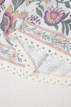 Floral Tie Neck Mini Dress - Sleeveless & Breezy