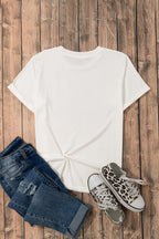 Easter Egg Bow Bunny Ear Graphic T-Shirt - Festive & Cute