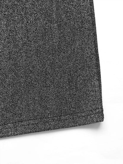 Elegant Glitter One-Shoulder Long Sleeve Wide-Leg Jumpsuit