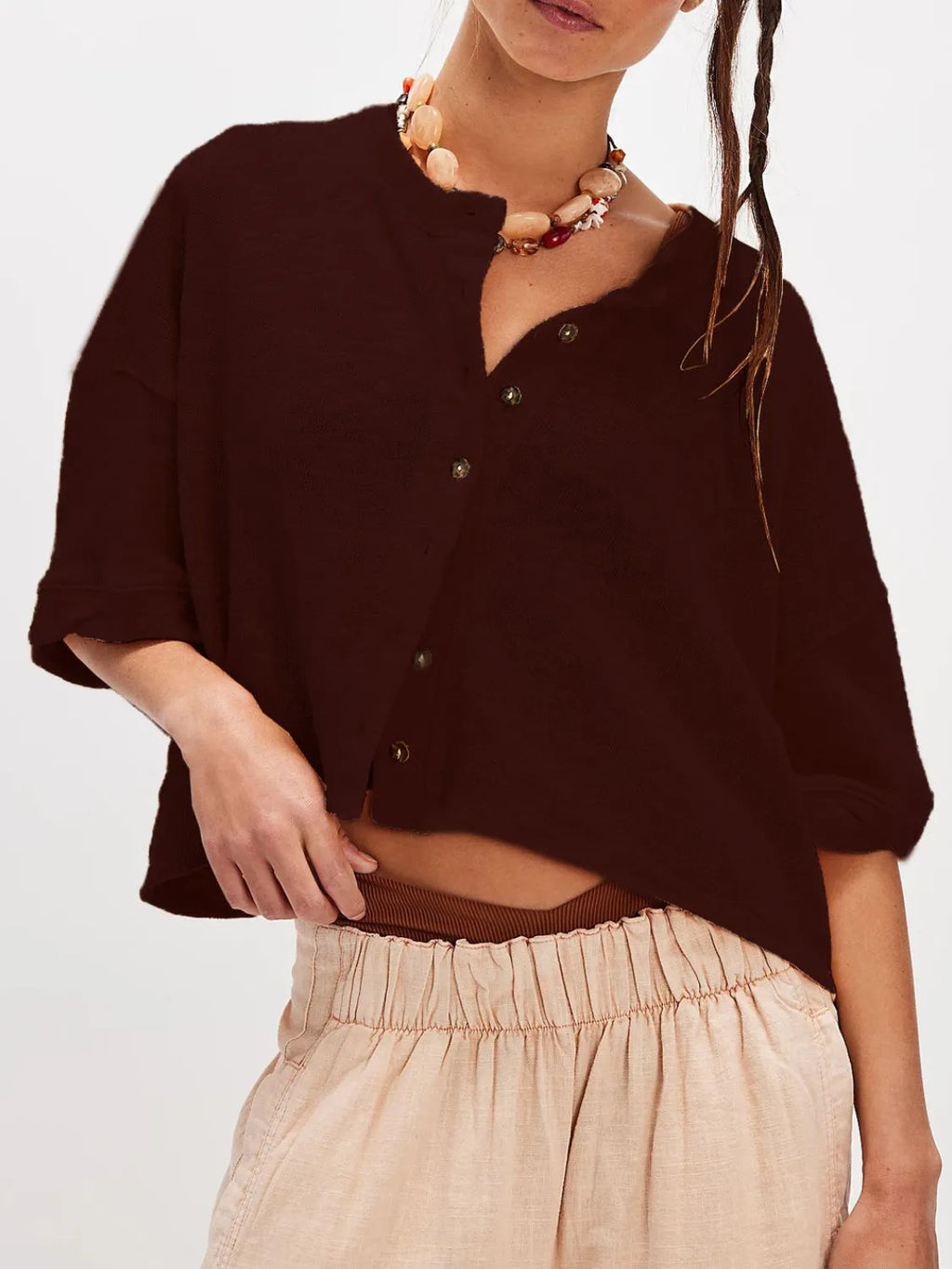 EasyEase Oversized Button-Down Shirt