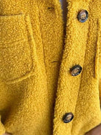 Cozy Single-Breasted Sherpa Shacket for Women – Plus Size