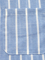 Relaxed Fit Striped Oversized Button-Down Cotton Blend Shirt