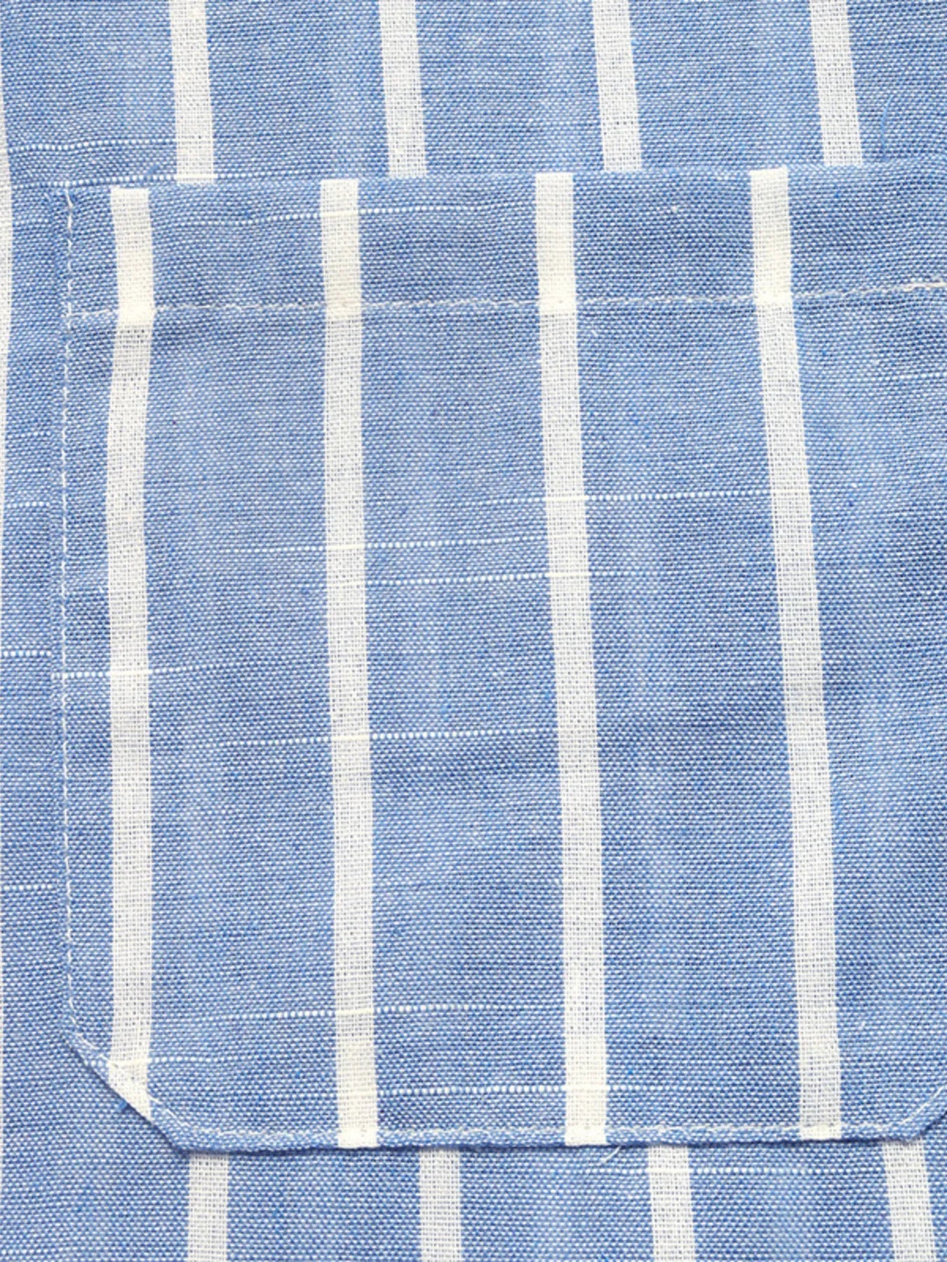 Relaxed Fit Striped Oversized Button-Down Cotton Blend Shirt