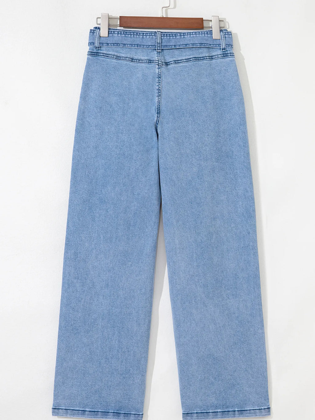 High-Waisted Wide Leg Jeans with Matching Belt