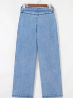 High-Waisted Wide Leg Jeans with Matching Belt