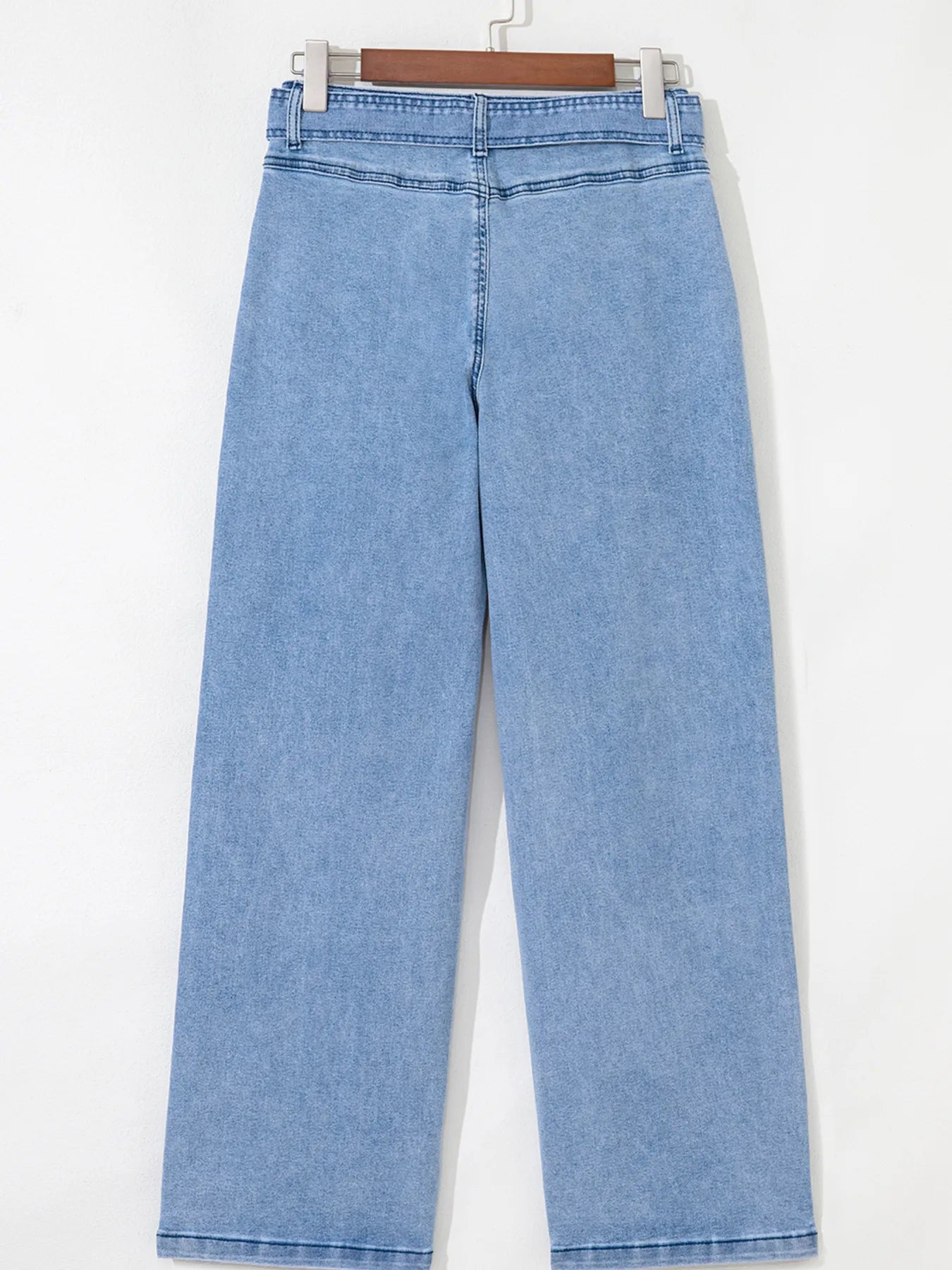 High-Waisted Wide Leg Jeans with Matching Belt