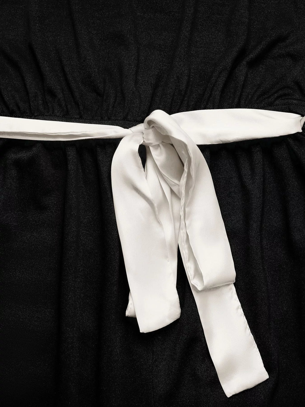 One-Shoulder Bowknot Wide-Leg Belted Jumpsuit