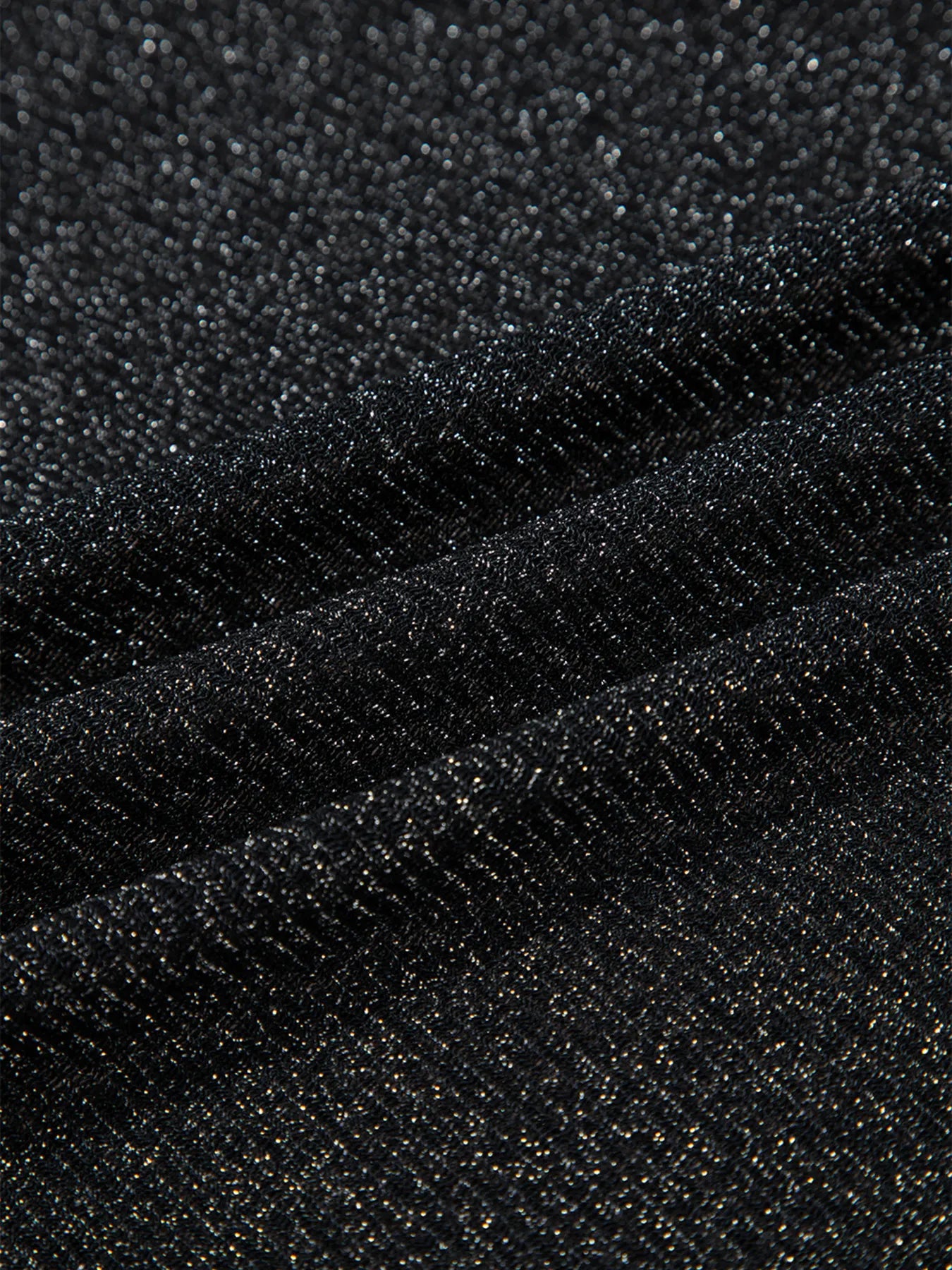 Sheer Metallic Glitter Mesh Long Sleeve Top