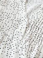 Polka Dot Ruffled Cap Sleeve Blouse - Chic & Feminine