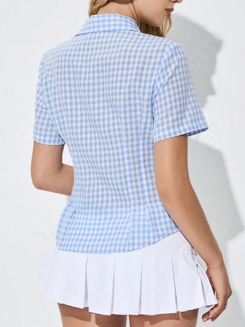 Button Down Short Sleeve Shirt - Versatile & Elegant