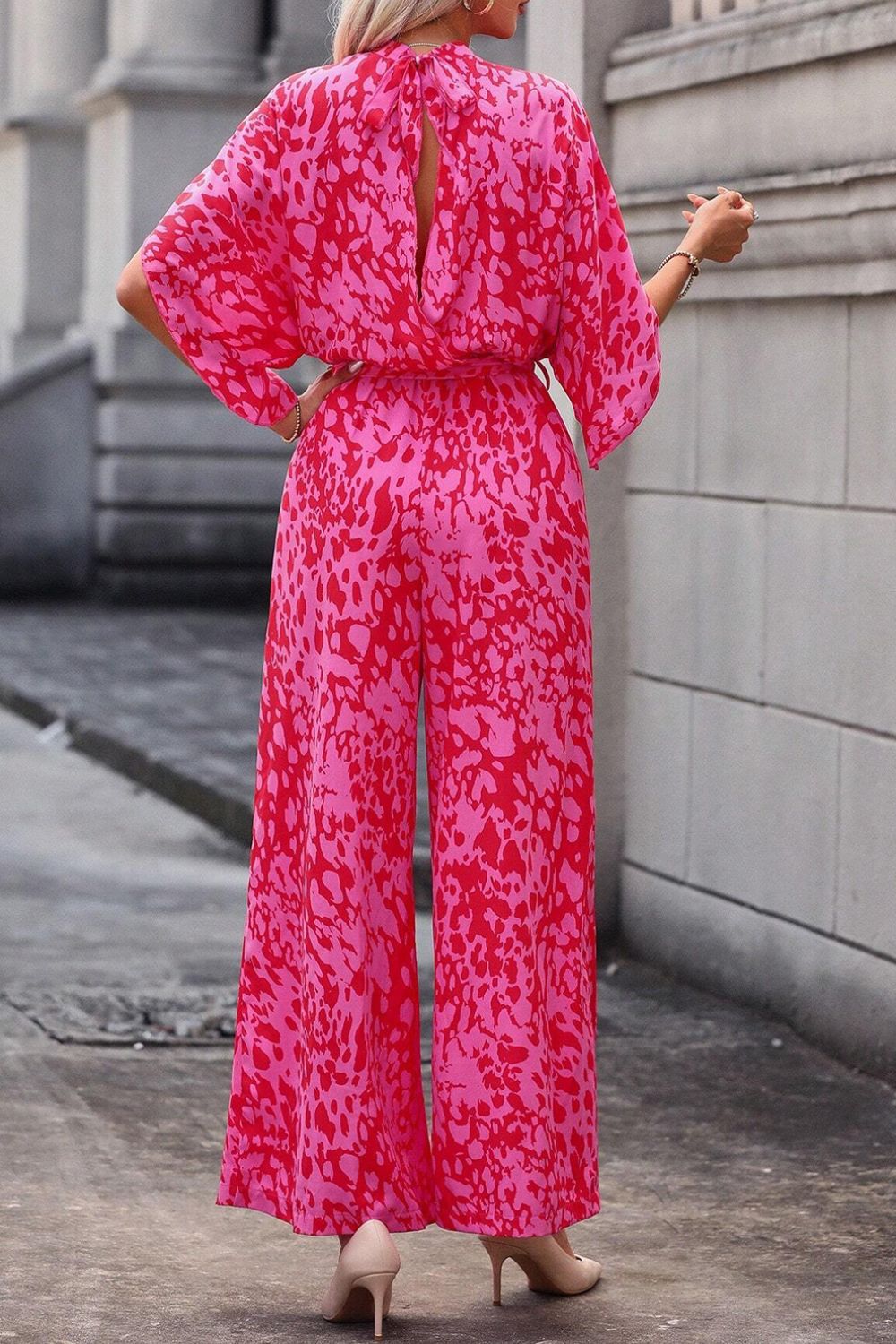 Leopard Belted Wide Leg Jumpsuit - Chic & Trendy One-Piece