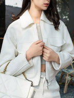 Zip-Up Cropped Utility Jacket