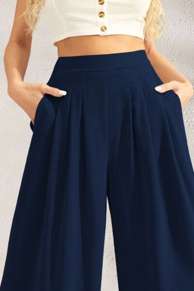 FAM-FAM High Waist Wide Leg Trousers