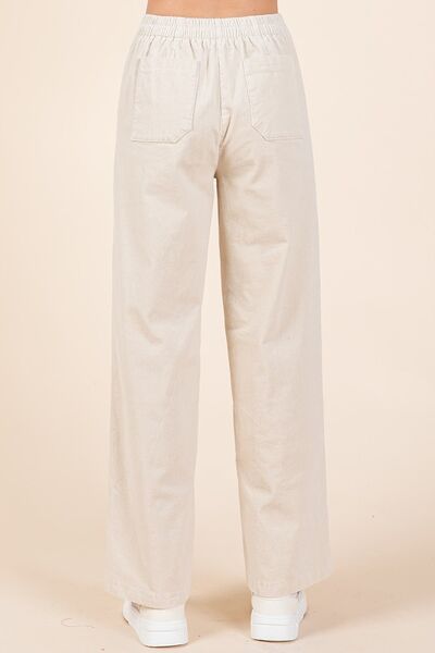 Mittoshop Corduroy Back Elastic Waist Pants