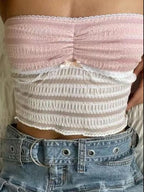 Elegant Lace Tube Top - Feminine & Chic