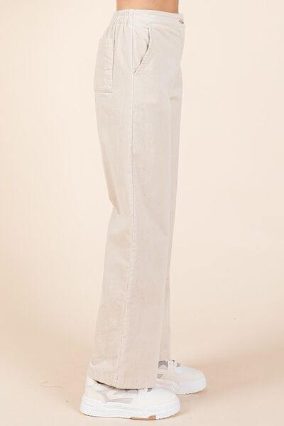 Mittoshop Corduroy Back Elastic Waist Pants