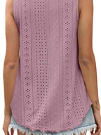 Eyelet Scoop Neck Tank â€“ Lightweight Summer Staple
