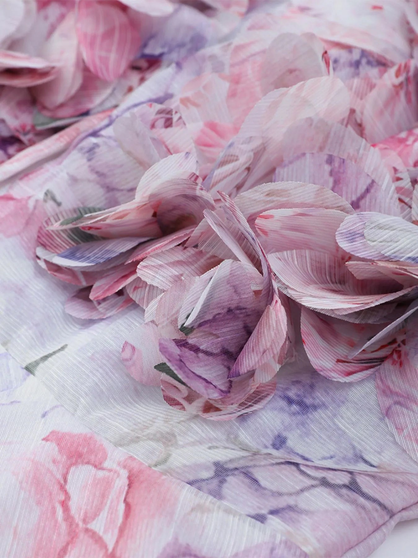 Floral Print Ruffled Mini Dress with Deep V-Neck