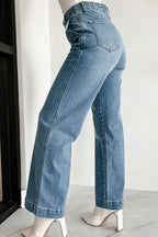 Sculpting High-Waist Button-Fly Jeans
