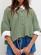 EasyEase Oversized Button-Down Shirt