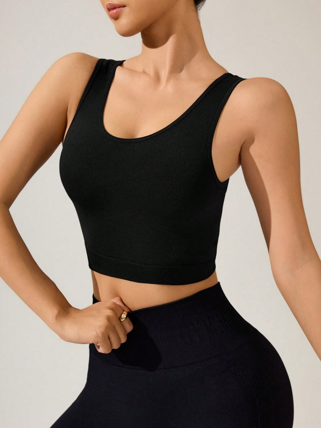 Crisscross Cropped Active Tank - Stylish & Supportive