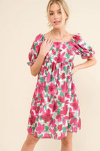 And The Why WhimsyBloom Smocked Ruffle Mini Dress