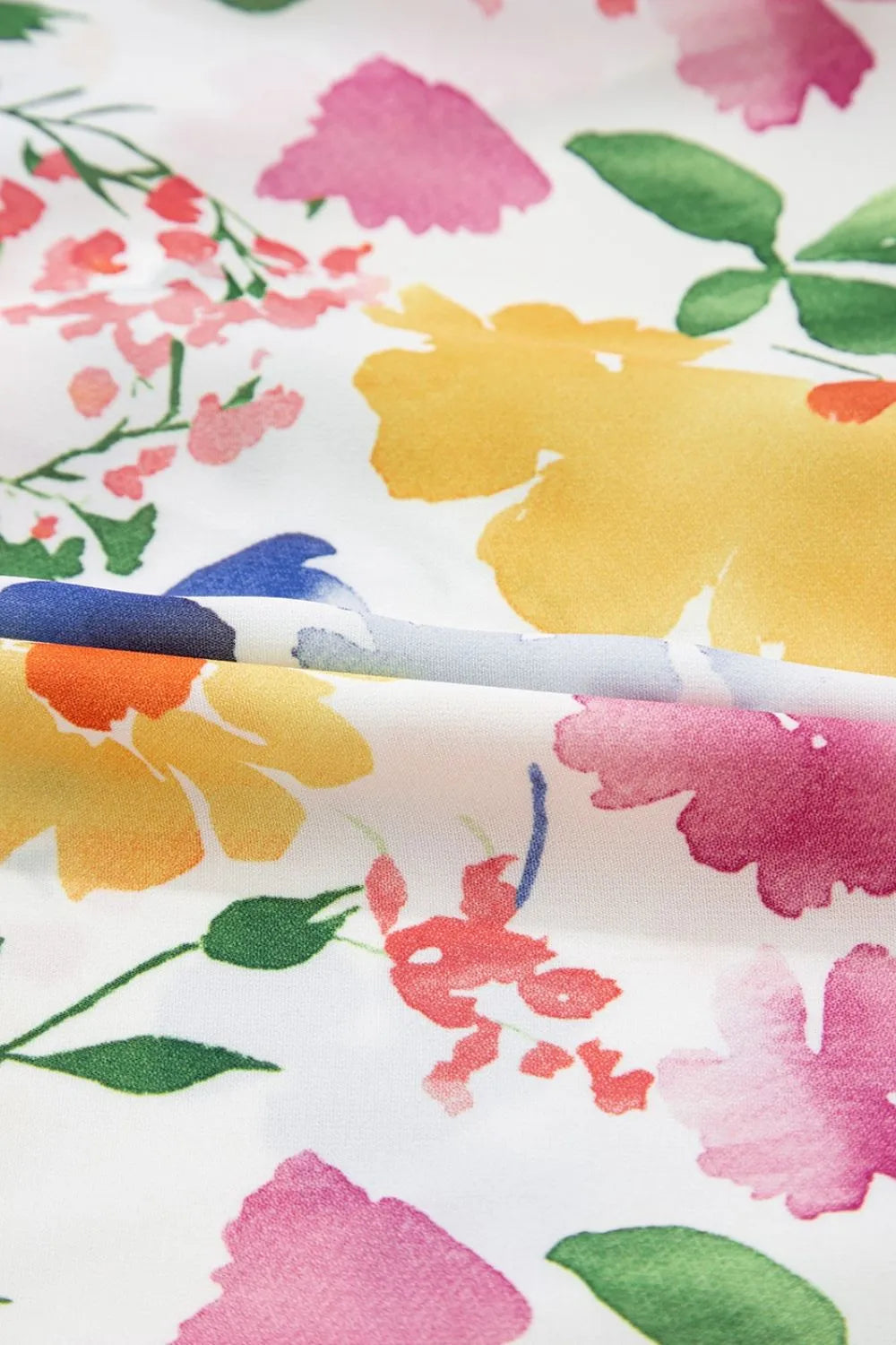 Floral Ruffle Boxy Blouse – Feminine & Airy