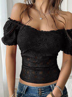 Devine Off-Shoulder Lace Top - Chic & Feminine