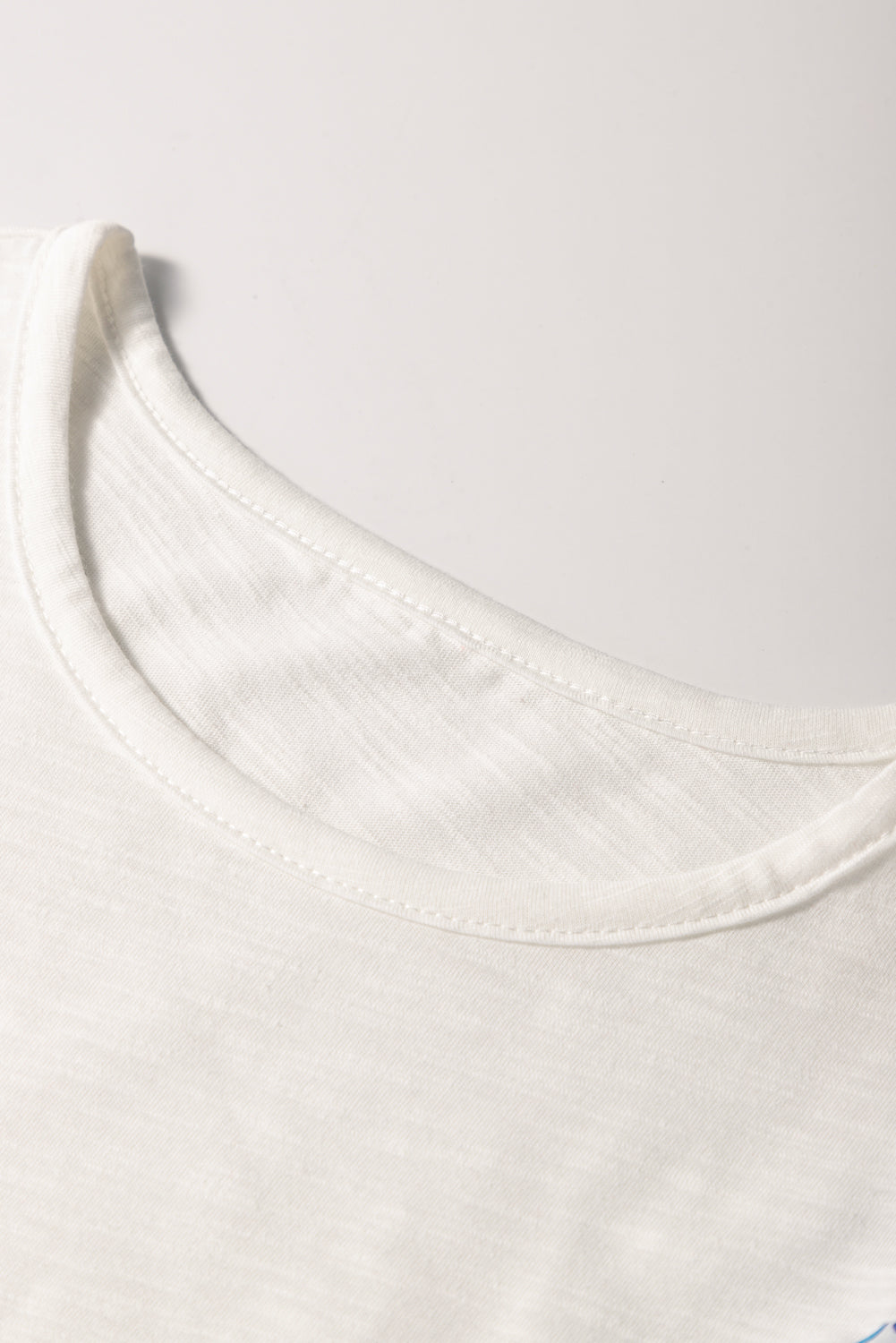 Round Neck Printed Ruffled Cap Sleeve Blouse - Chic & Feminine