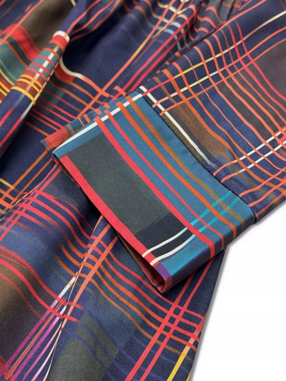 Plaid Button-Down Maxi Shirt Dress