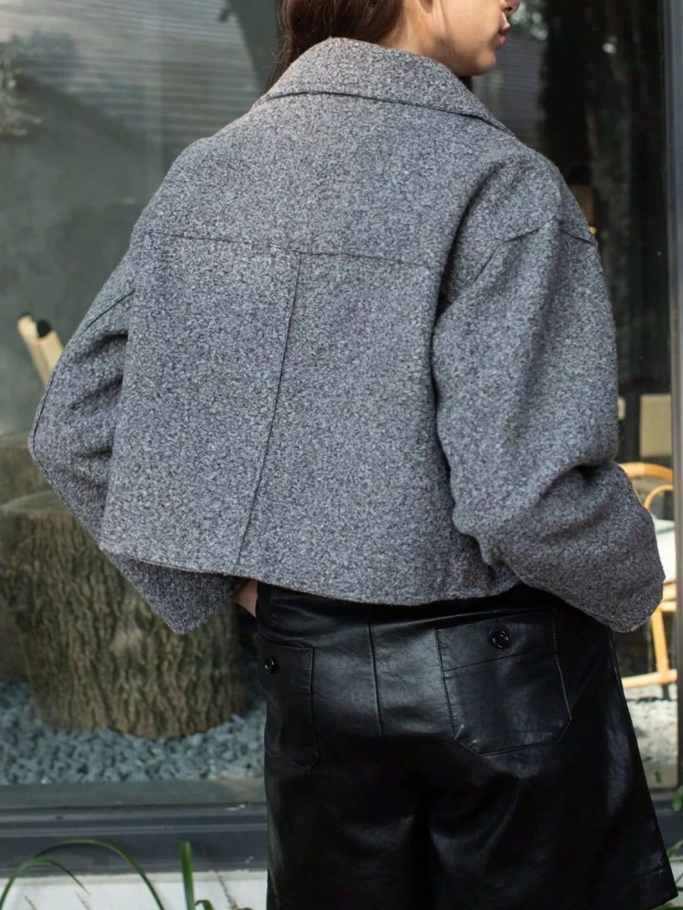 Zip-Up Cropped Utility Jacket