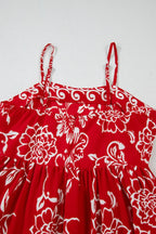 Floral Print Spaghetti Strap Empire Waist Maxi Dress