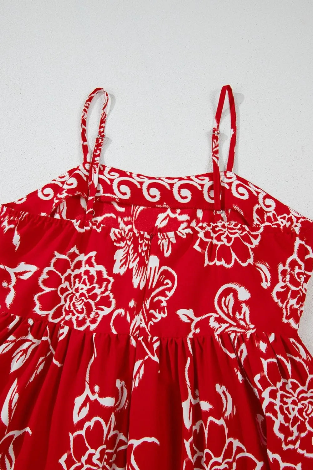 Floral Print Spaghetti Strap Empire Waist Maxi Dress