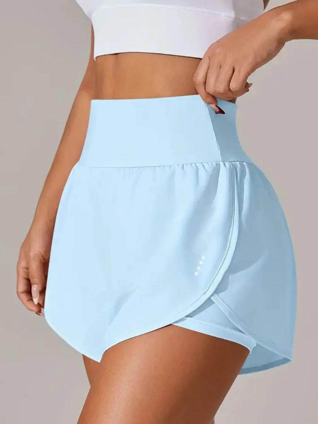 Pocketed Stretch High-Waist Shorts