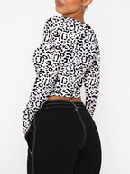 Cropped Long Sleeve Basic T-Shirt