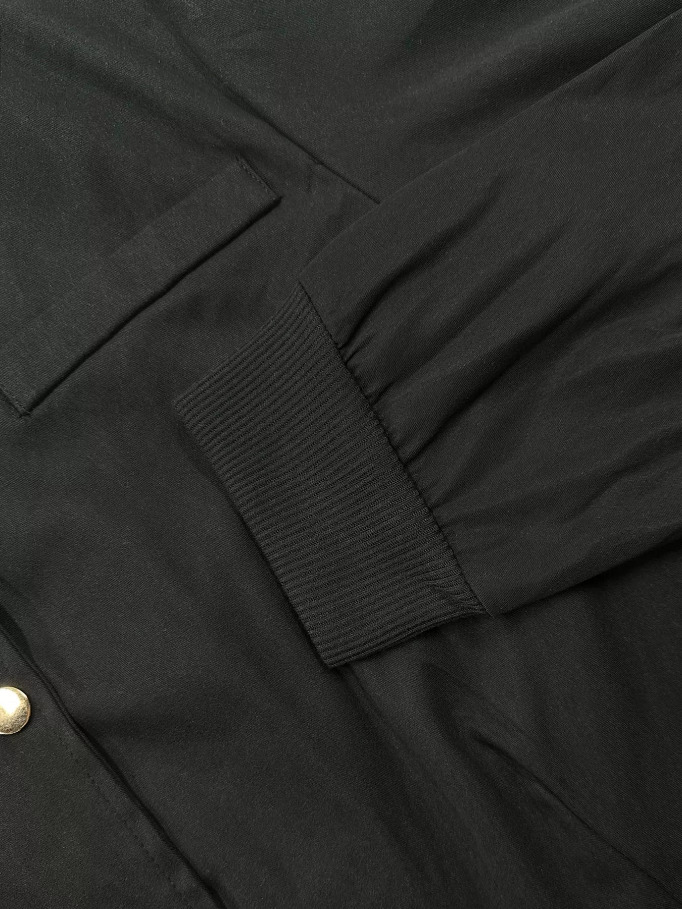 Snap-Down Cropped Bomber Jacket