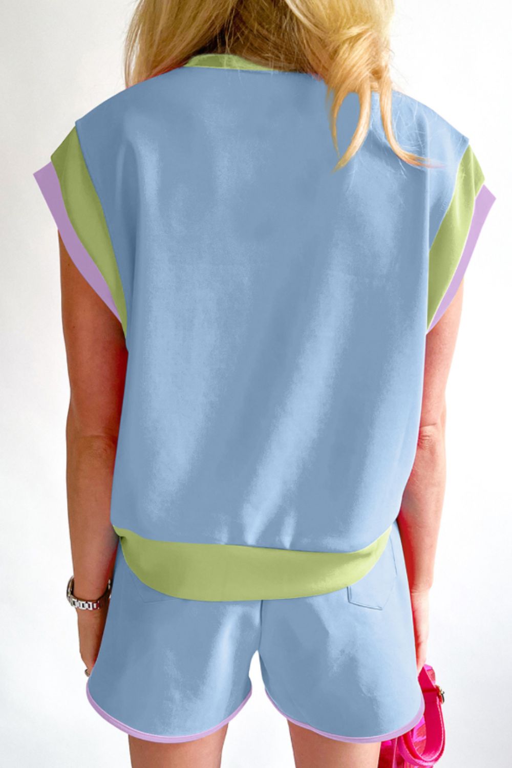 HAPPY EASTER Sequin Two-Piece Set - Festive Top & Shorts