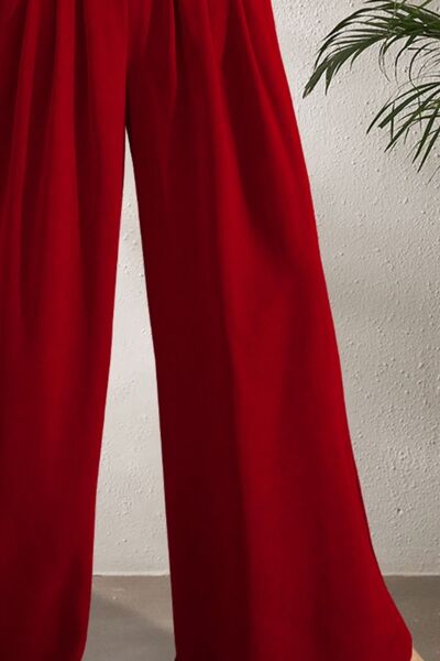 FAM-FAM High Waist Wide Leg Trousers