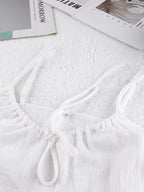 Two-Piece Tie-Front Cami & Shorts Lounge Set