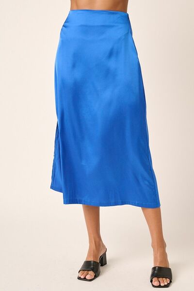 Mittoshop Satin Midi Skirt with Side Slit