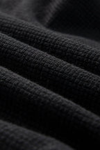 Knotted Straps Button Textured Drawstring Jumpsuit