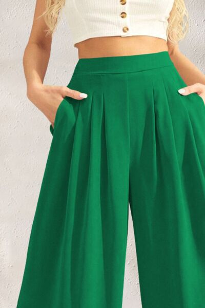 FAM-FAM High Waist Wide Leg Trousers